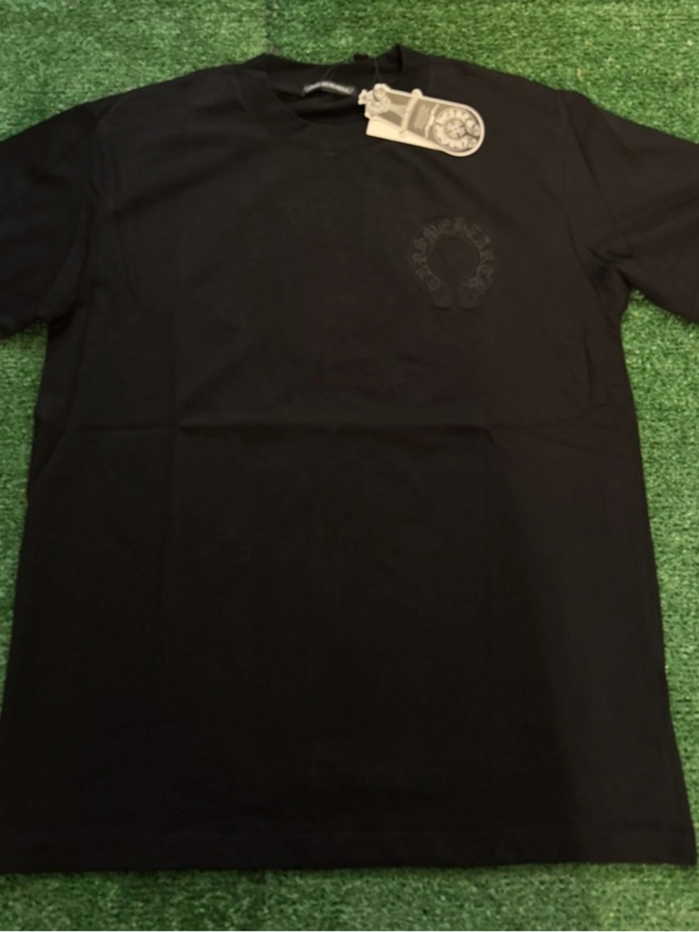 Men's Black Short Sleeve Graphic Crew Tee